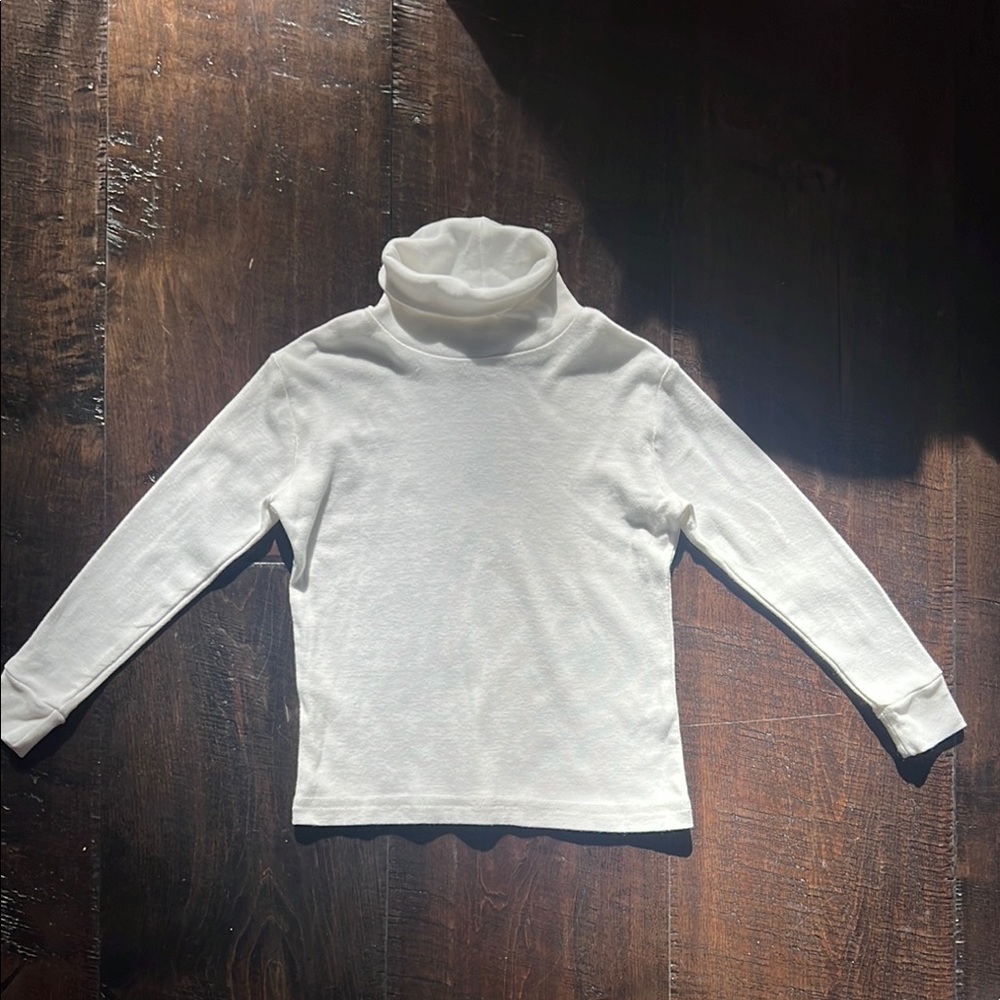 Cozy White Turtleneck Top